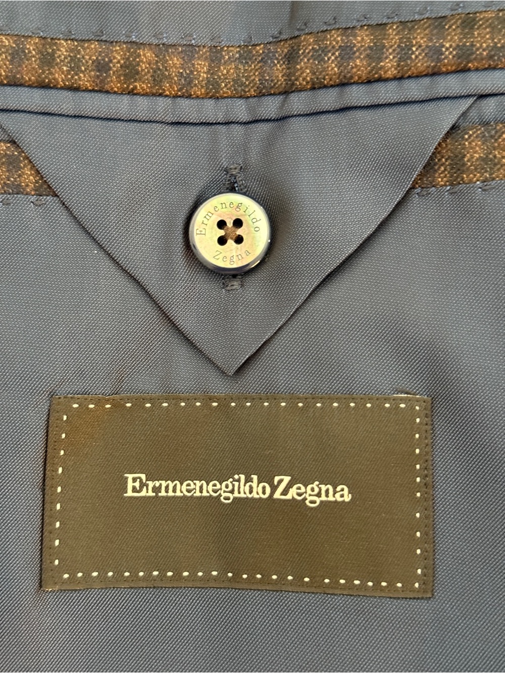 Ermenegildo Zegna Mila Wool Plaid Sport Coat Blazer 58R/US 48R Switzerland Brown - Picture 7 of 16